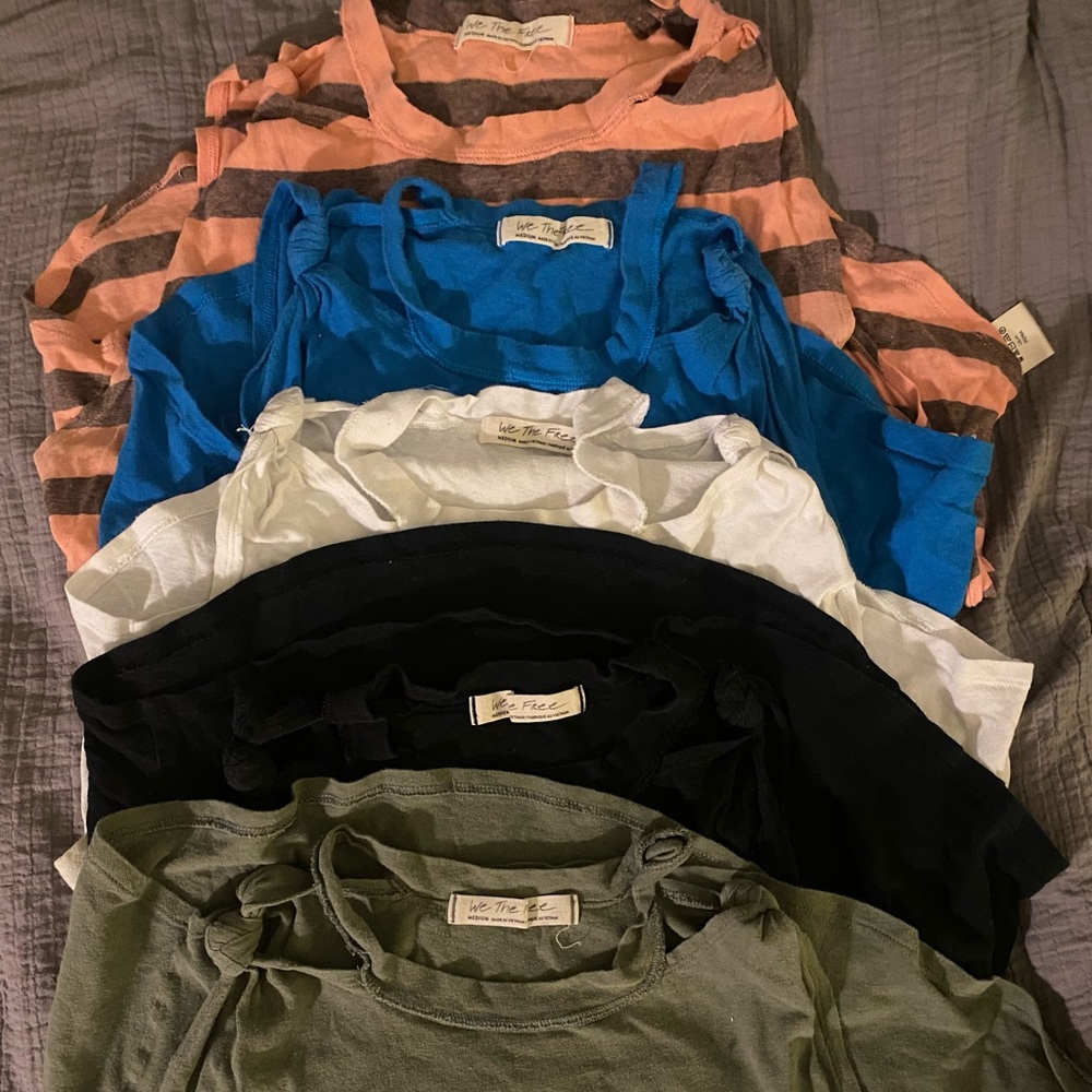 5 Free People, We the Free knotted tanks, size Medium